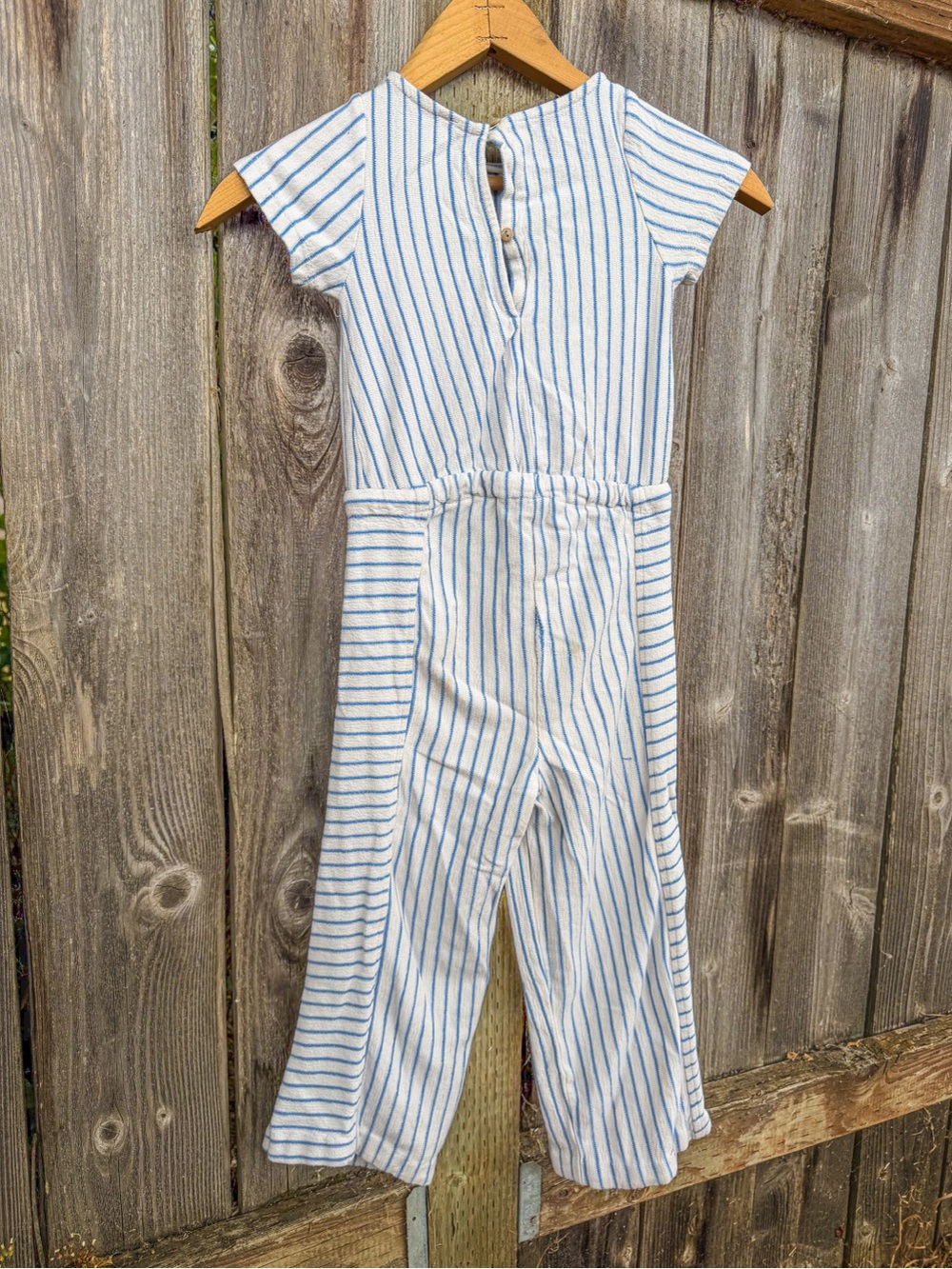 DISCOUNT Zara Kids Girl Striped Jumpsuit Romper 6 Play Condition Outfit Soft - Picture 3 of 10